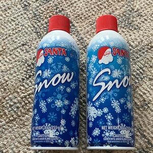 Santa Snow Christmas Flocking Spray 9oz Cans Windows Trees Crafts Lot of 2 Cans